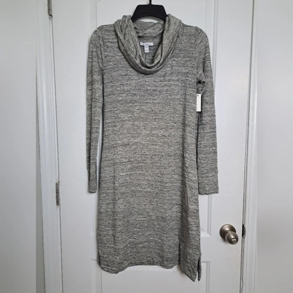 Daily Ritual Women's Supersoft Terry Relaxed LongSleeve Cowl-Neck Dress sz xs - Picture 1 of 9